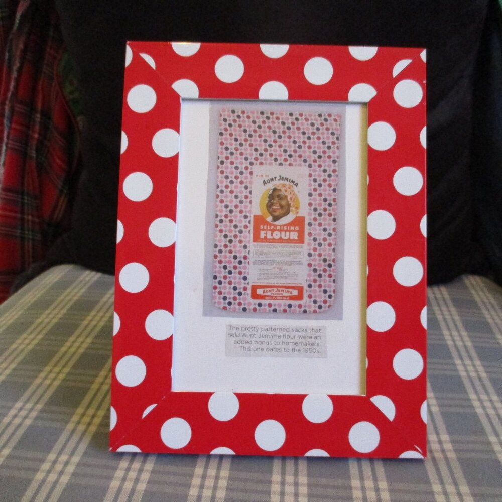 FINAL SALE! Aunt Jemima Self-Rising Flour. Framed paper copy of advertising.